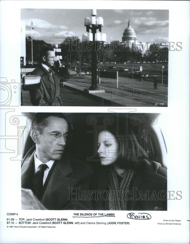 Press Photo Scott Glenn Jodie Foster Star Silence Lambs - Historic Images