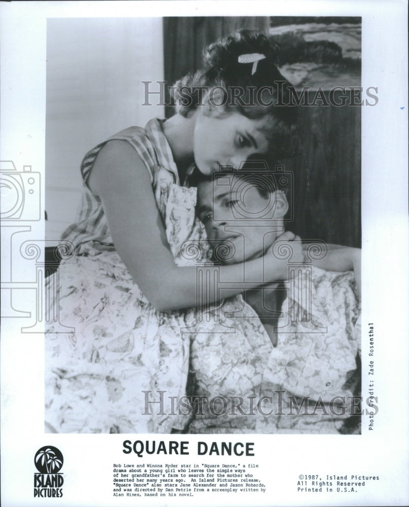 1987 Press Photo Rob Square Dance American Lowe Actor - Historic Images