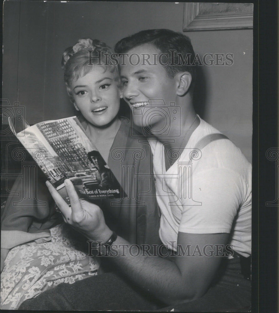 1958 Press Photo Christine Carere Pat Boone Mardi Gras - RRU02579 - Historic Images