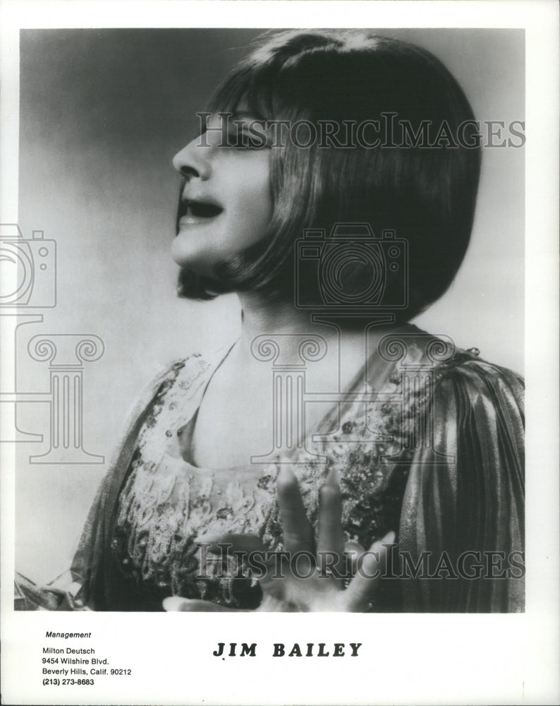 1974 Impersonator Jim Bailey As Streisand - Historic Images