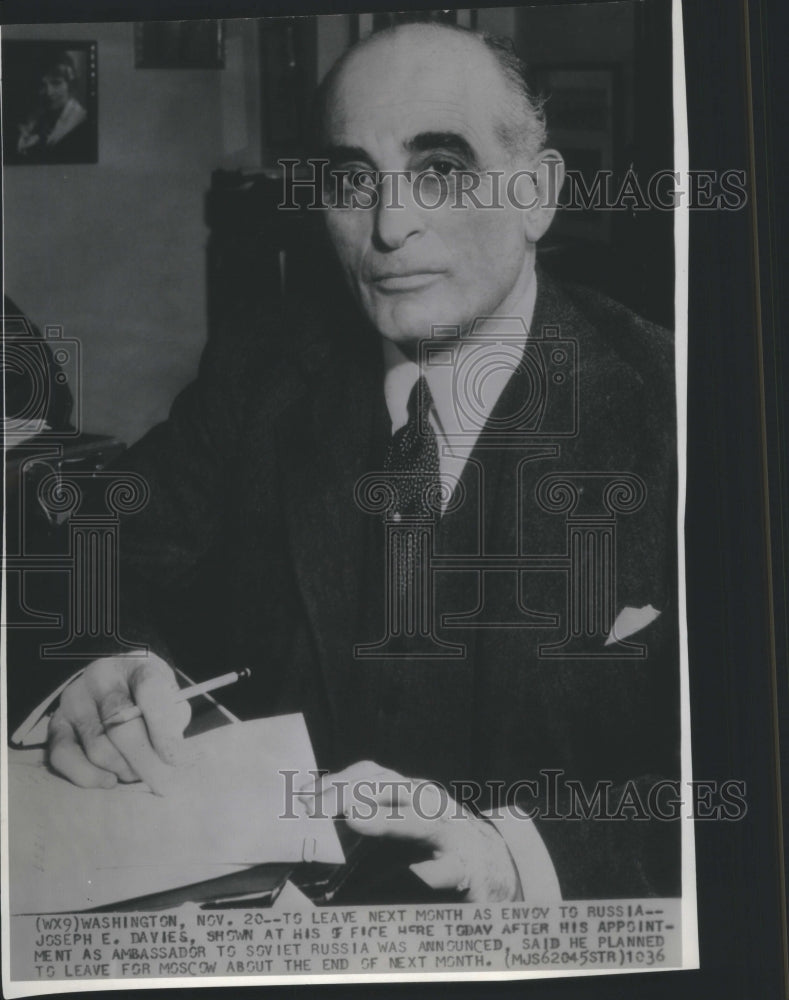 1936 Joseph Davies US Ambassador Russia - Historic Images