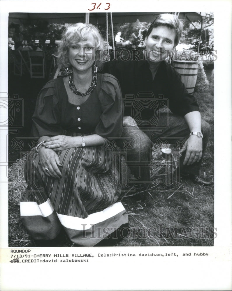 1991 Press Photo Kristina Davidson and husband Jay of C - RRU03369 - Historic Images