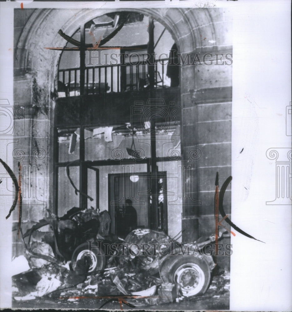 1962, Bomb Blast Foreign Ministry Building - RRU04869 - Historic Images