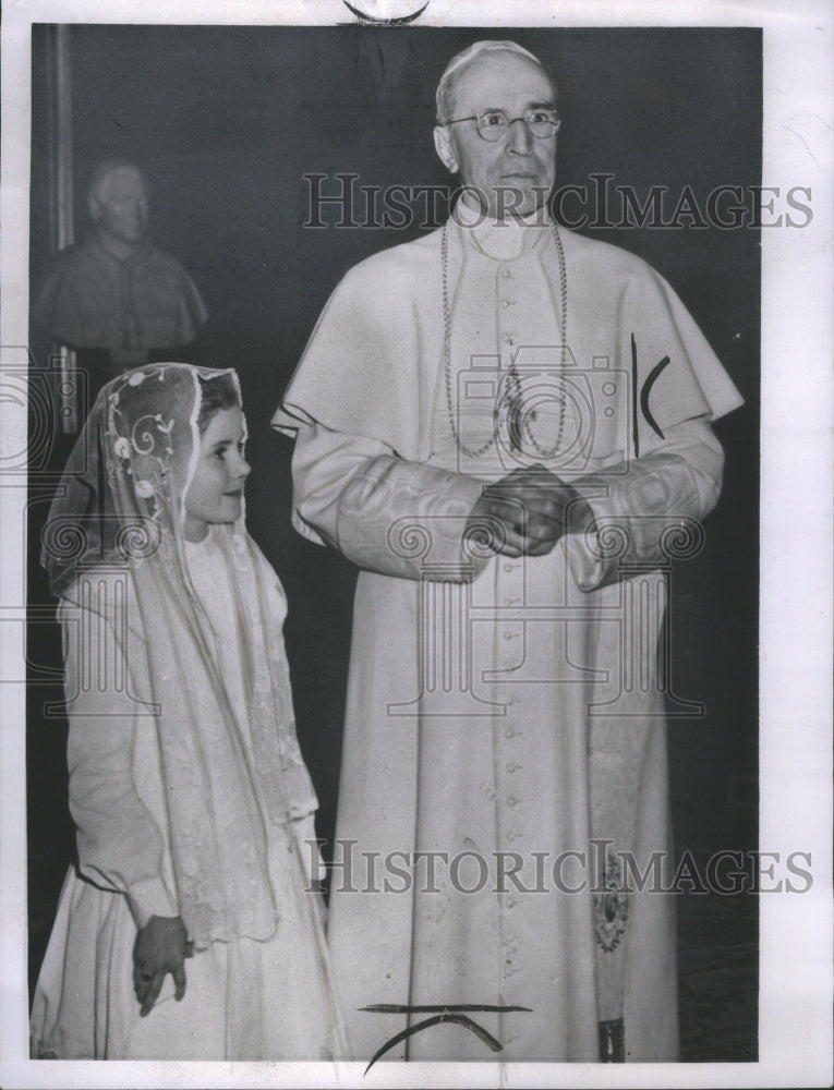 1957 Pope Plus XII Minou Doo Drouet Poet - Historic Images