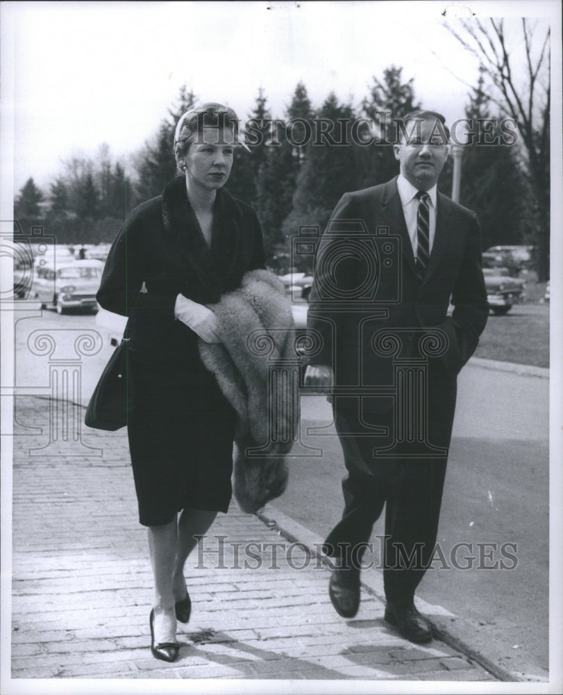 1958 Press Photo Mr Mrs Richard M Weir Christ Church - Historic Images