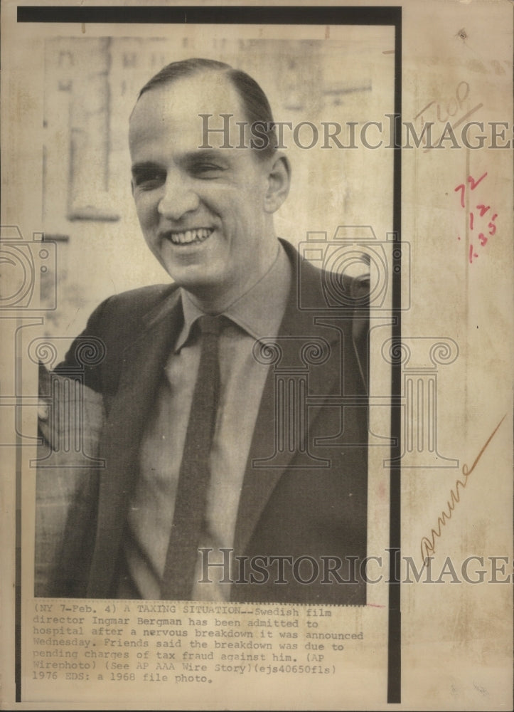 1976 Copy Photo 1968 Ingmar Bergman Swedish Director - RRU05605 - Historic Images