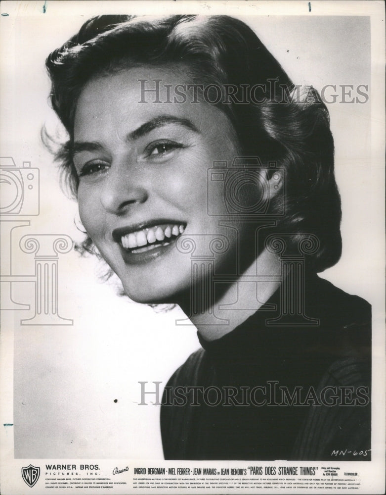 1975, Ingrid Bergman Paris Strange Things - RRU05701 - Historic Images