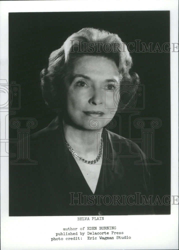 1988 Press Photo Belva Plain Eden Burning Delacorte - RRU05961 - Historic Images