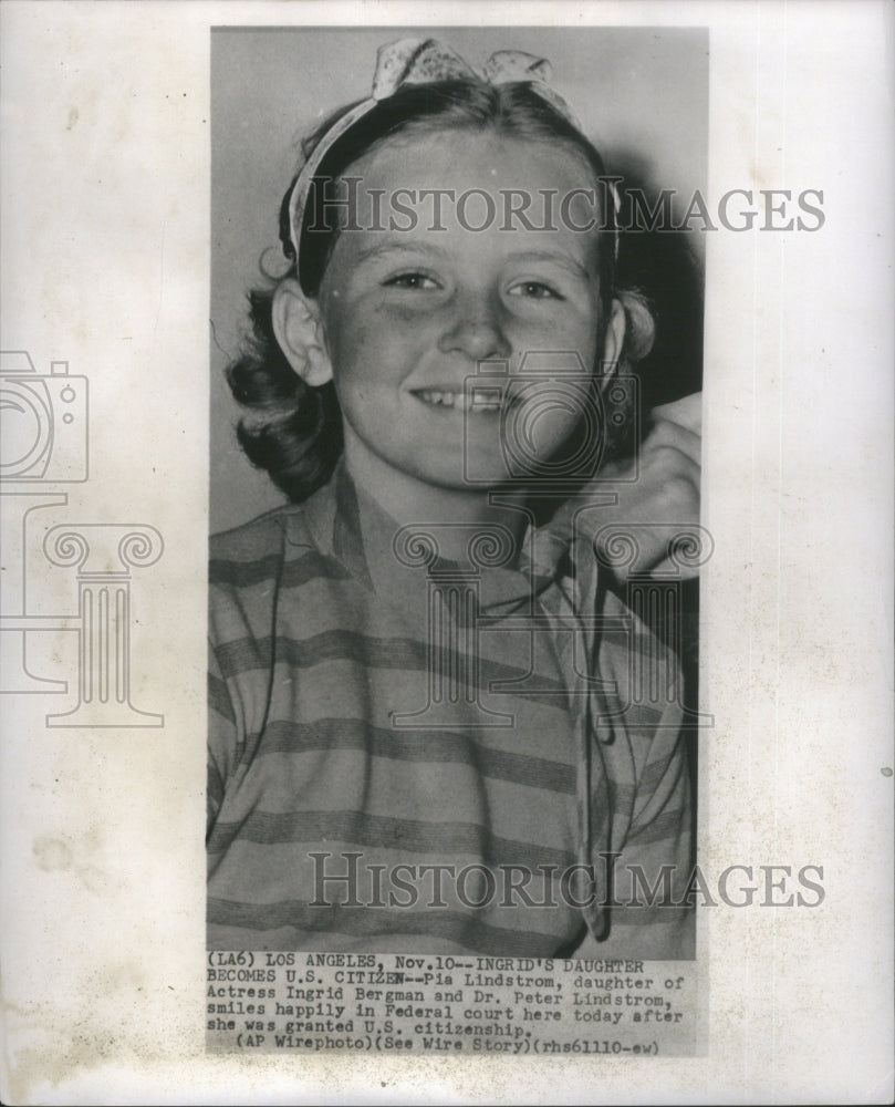 1950 Press Photo Pia Lindstrom Peter Actress Daughter - Historic Images