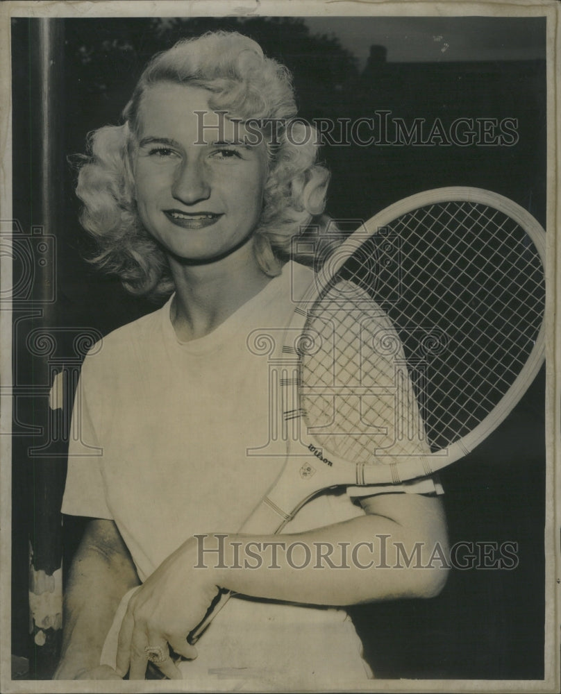 1947, Mary Lou Beyer Tennis Club Women Enter - RRU06477 - Historic Images