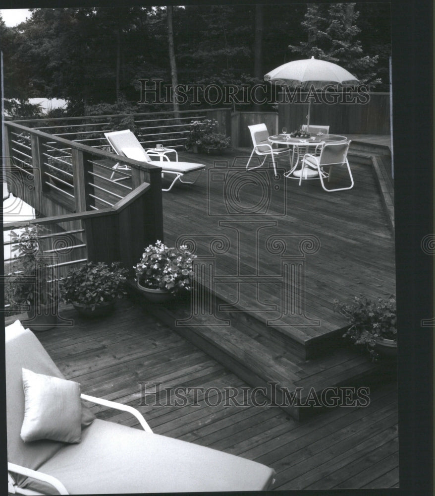 1992, Highteck Deck Built Garden Redwood - RRU06763 - Historic Images