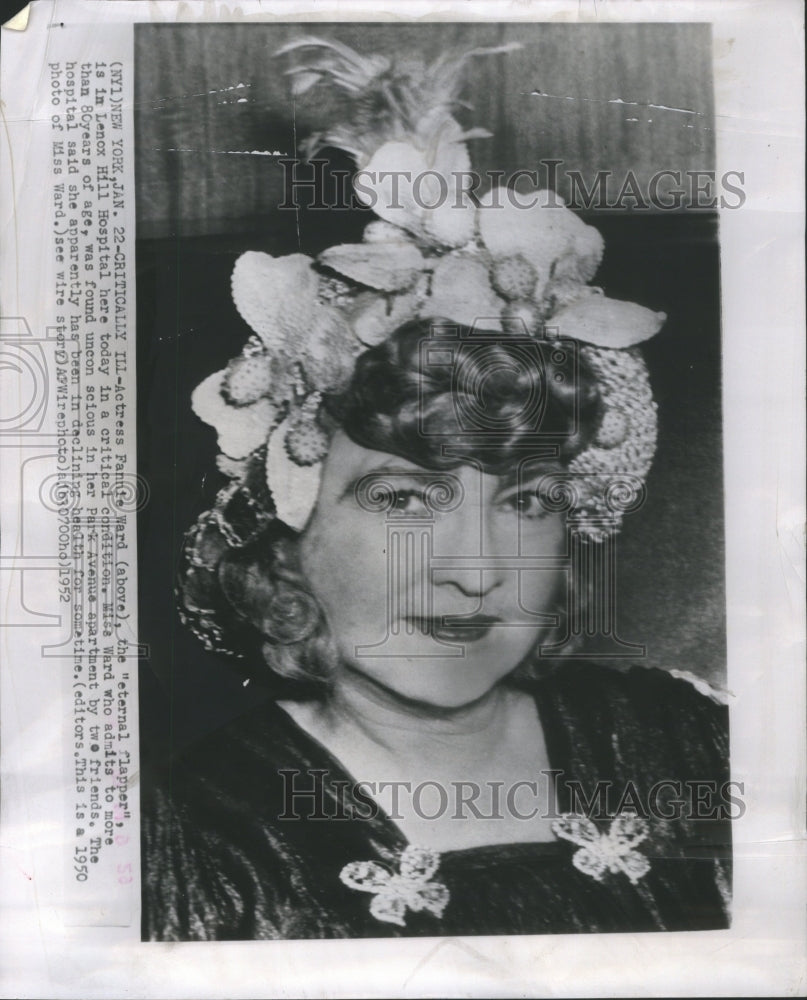 1952, Actress Fannie Ward Eternal Flapper - RRU07225 - Historic Images