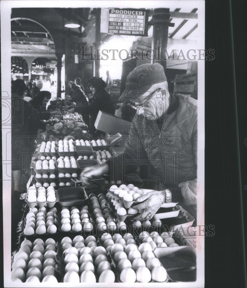 1967 Press Photo Detroit Eastern Market Leo Foster - Historic Images