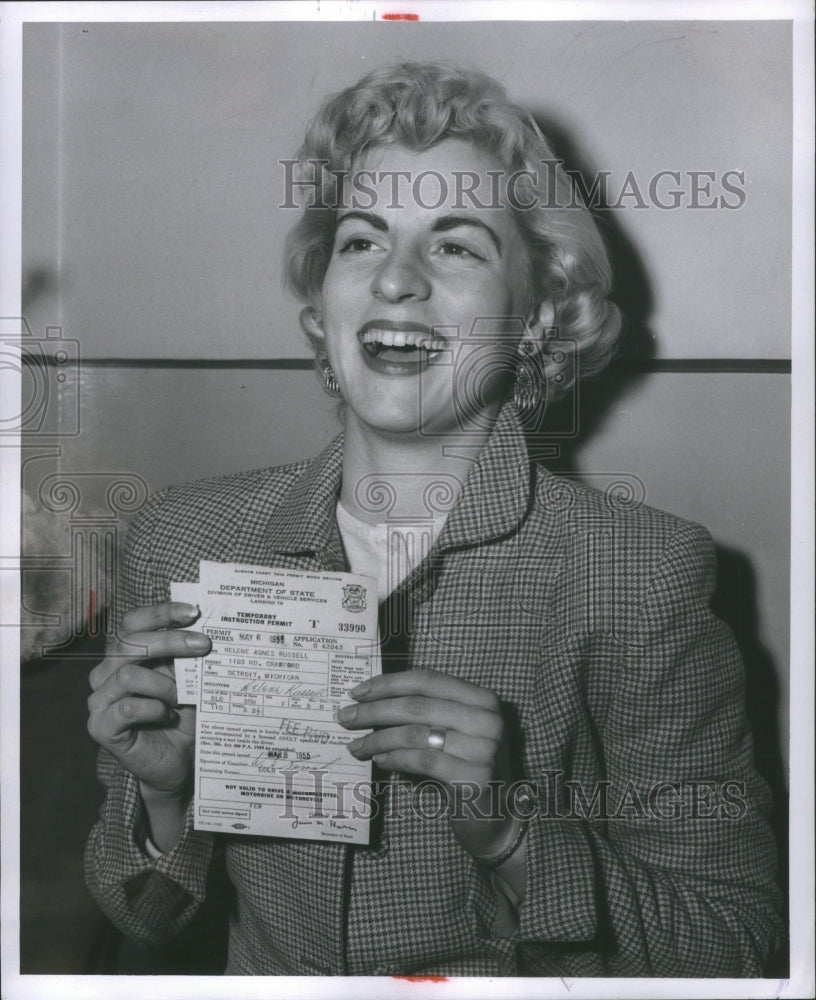 1955 Woman/Auto Drivers Test - Historic Images