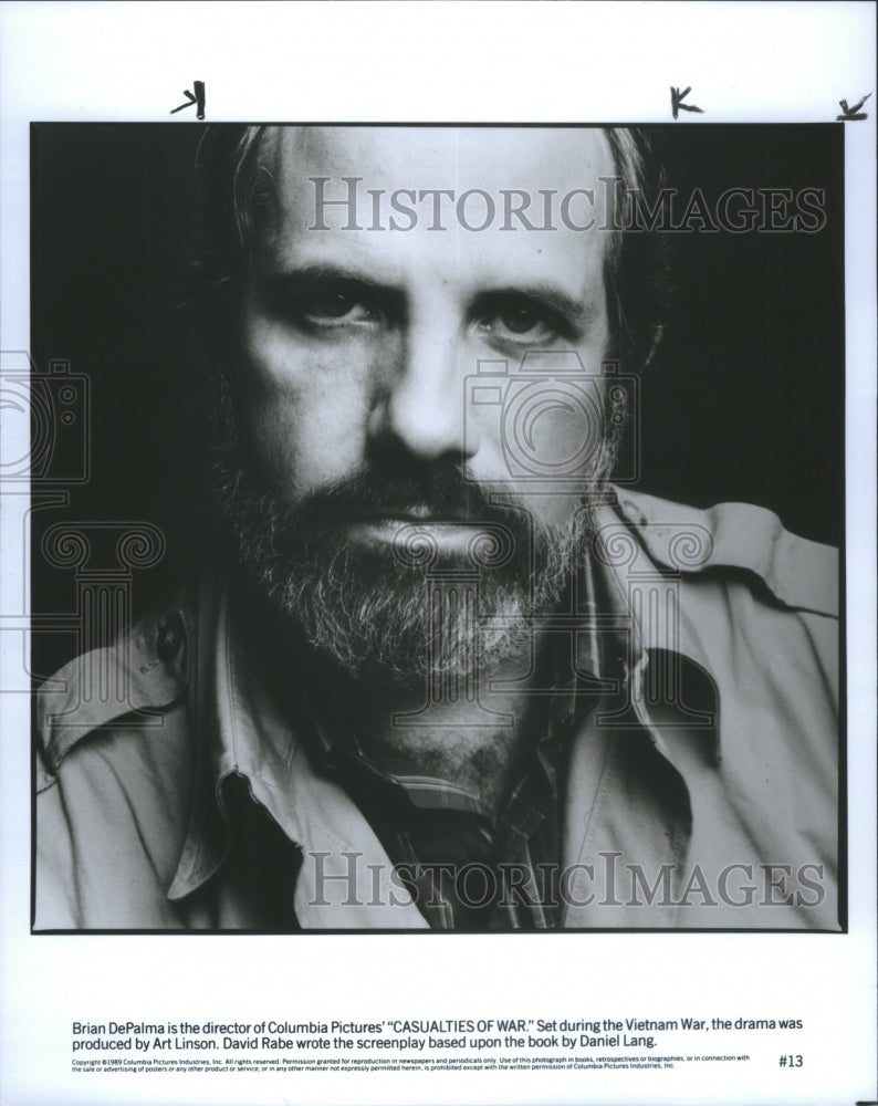 1989 Press Photo Brian DePalma director - RRU09689 - Historic Images