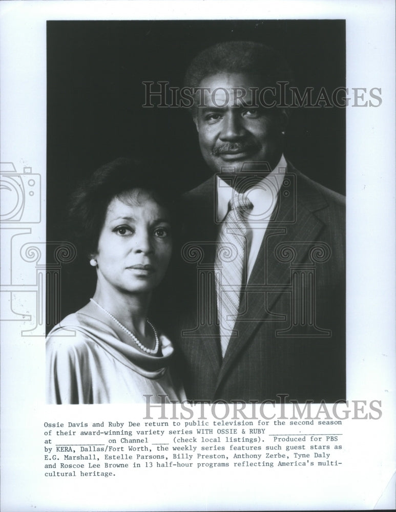 1982 Press Photo With Ossie And Ruby Variety Show Stars - Historic Images