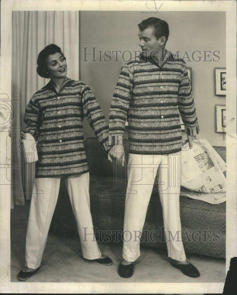 1956 Sumatra Stripes Broadcloth Sanforized - Historic Images