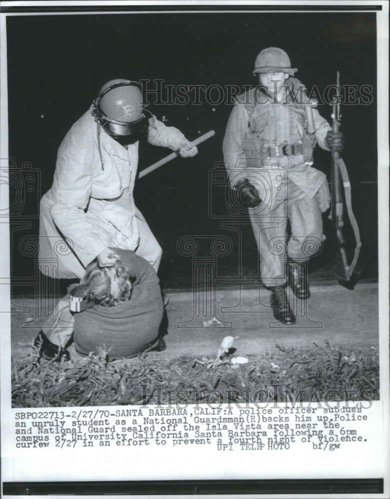 1970 Santa Barbara National Guardsman Isla - Historic Images