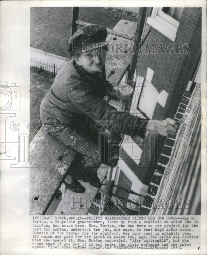 1959 Grandmother Painting Three Story - Historic Images