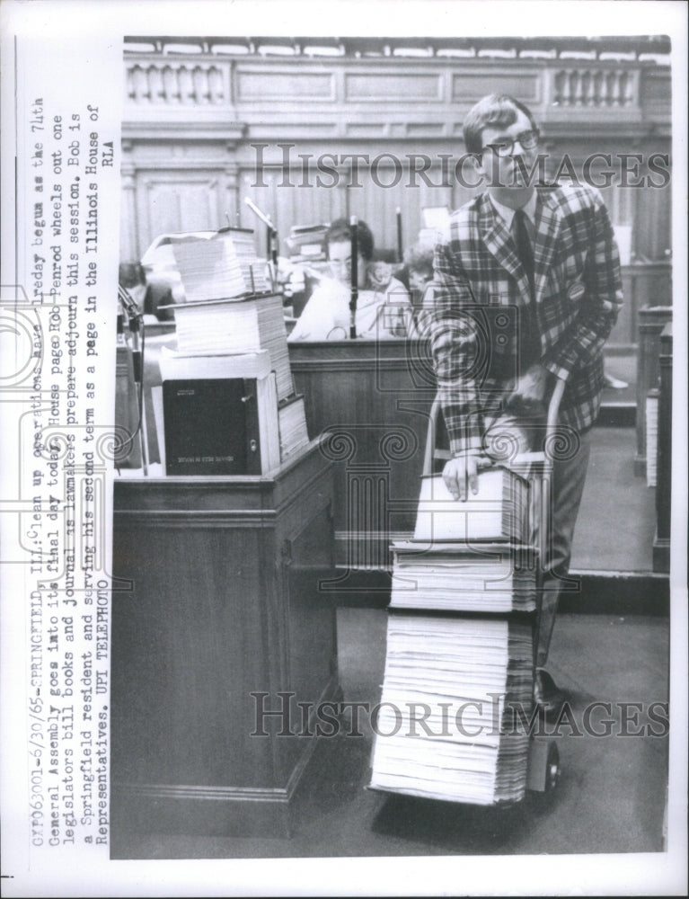 1965 House Page Bob Penrod Legislators Bill - Historic Images