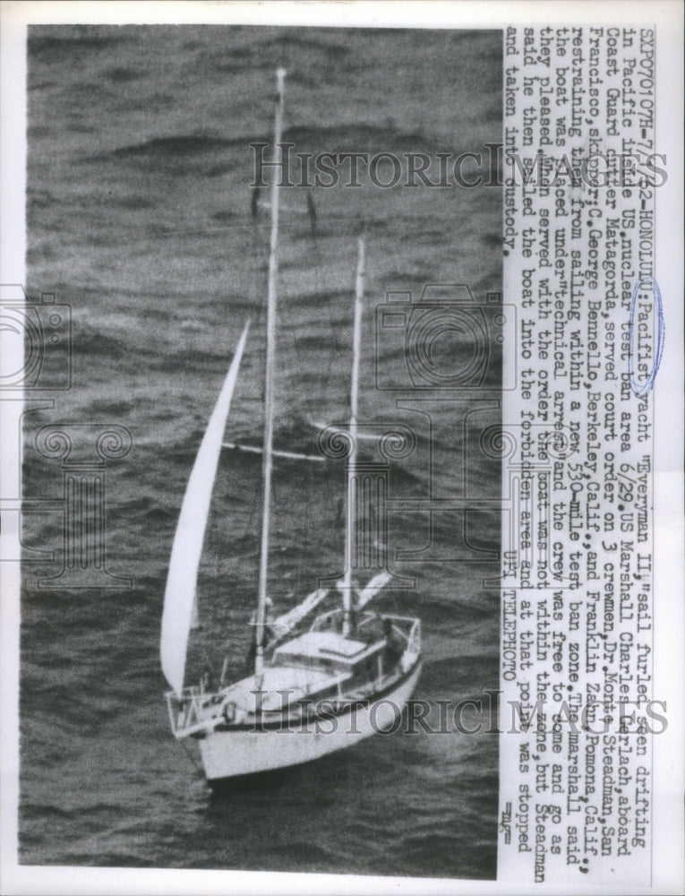 1962 Charles Gerlach Pacifist Yacht Nuclear - Historic Images