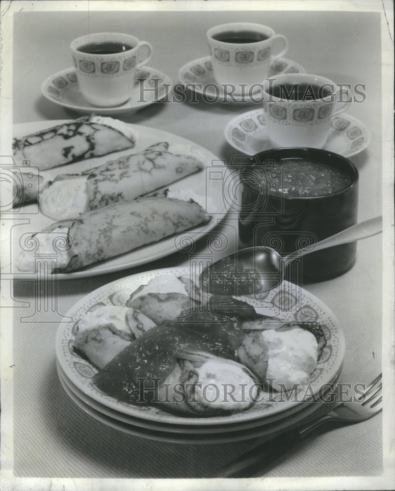 1970 Crrepes La Pomme French Food Coffee - Historic Images