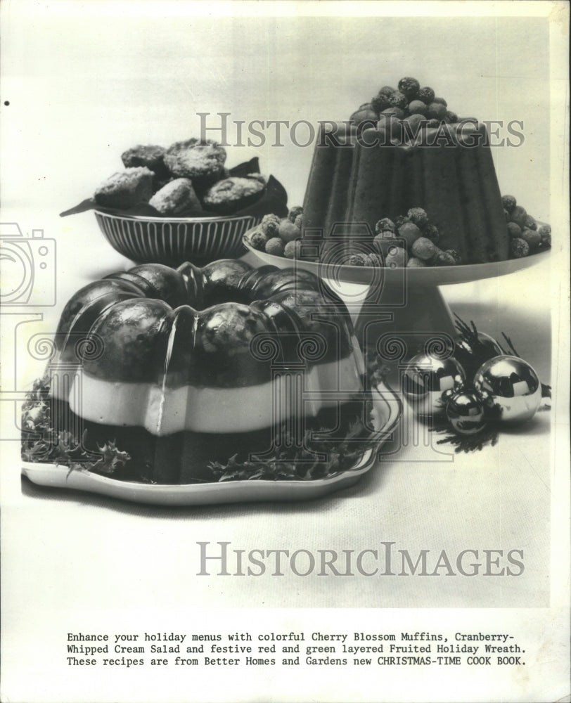 1974 Recipes Food Cherry Blossom Muffins - Historic Images