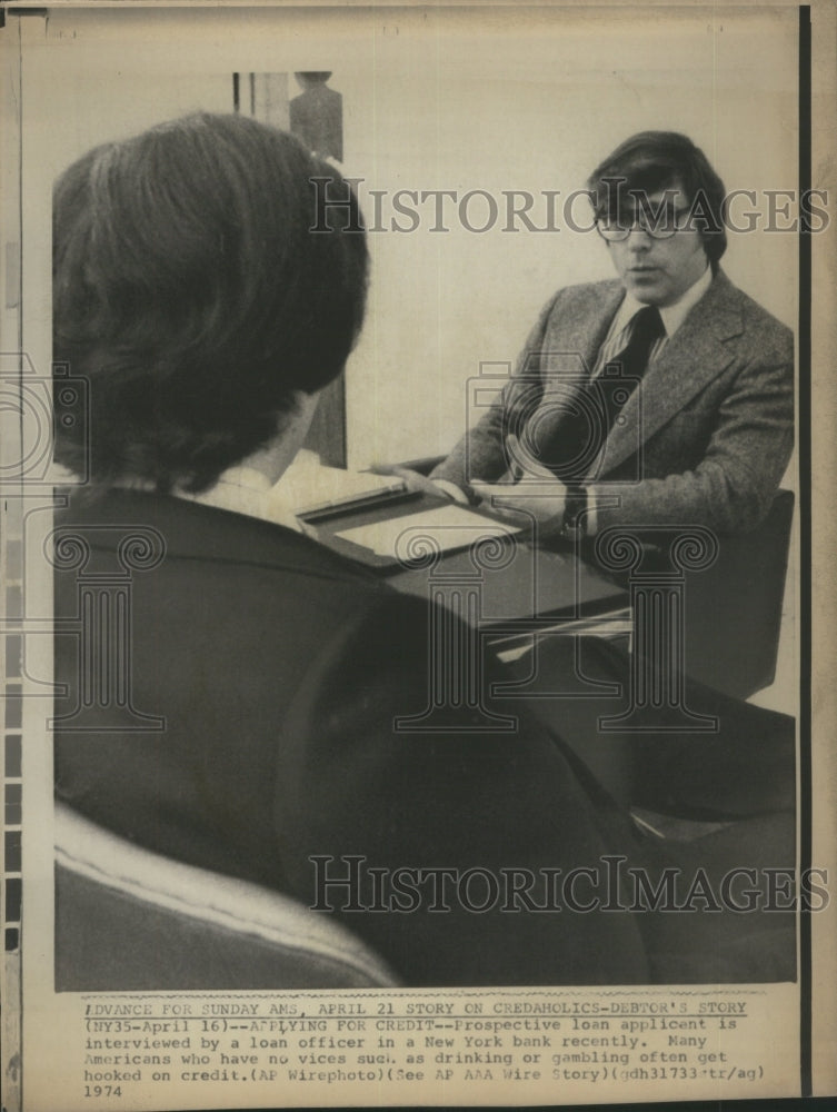 1974 Applying Credit Prospective Loan Bank - Historic Images