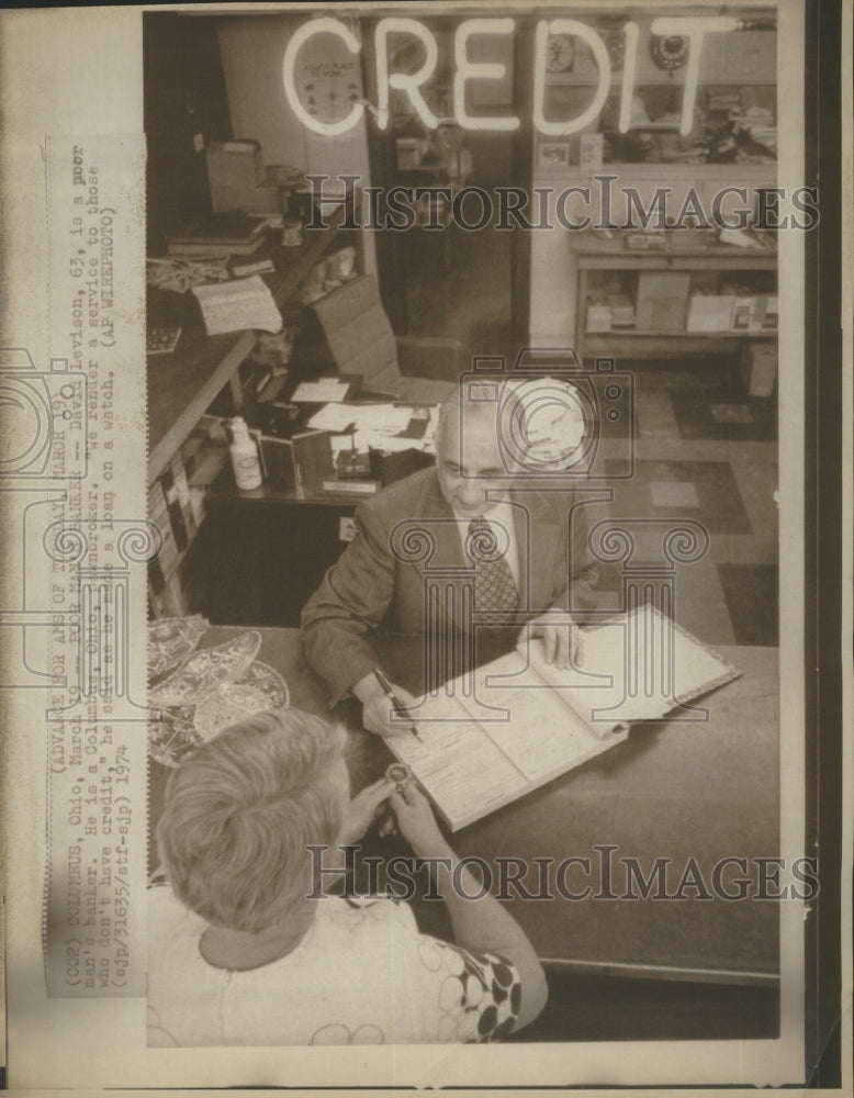 1974 David Levison Columbus Ohio Pawnbroker - Historic Images