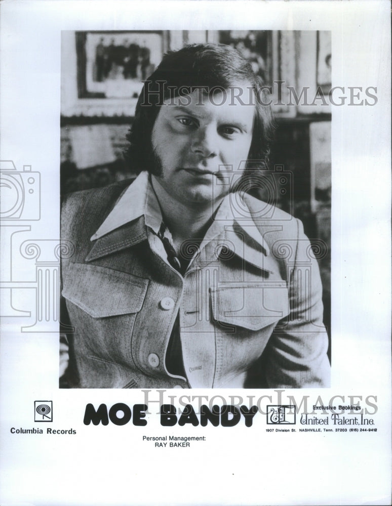 1977 Country music performer Moe Bandy - Historic Images