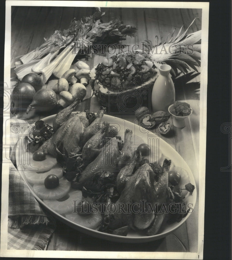 1976 Cornish Hen Entree Recipe - Historic Images