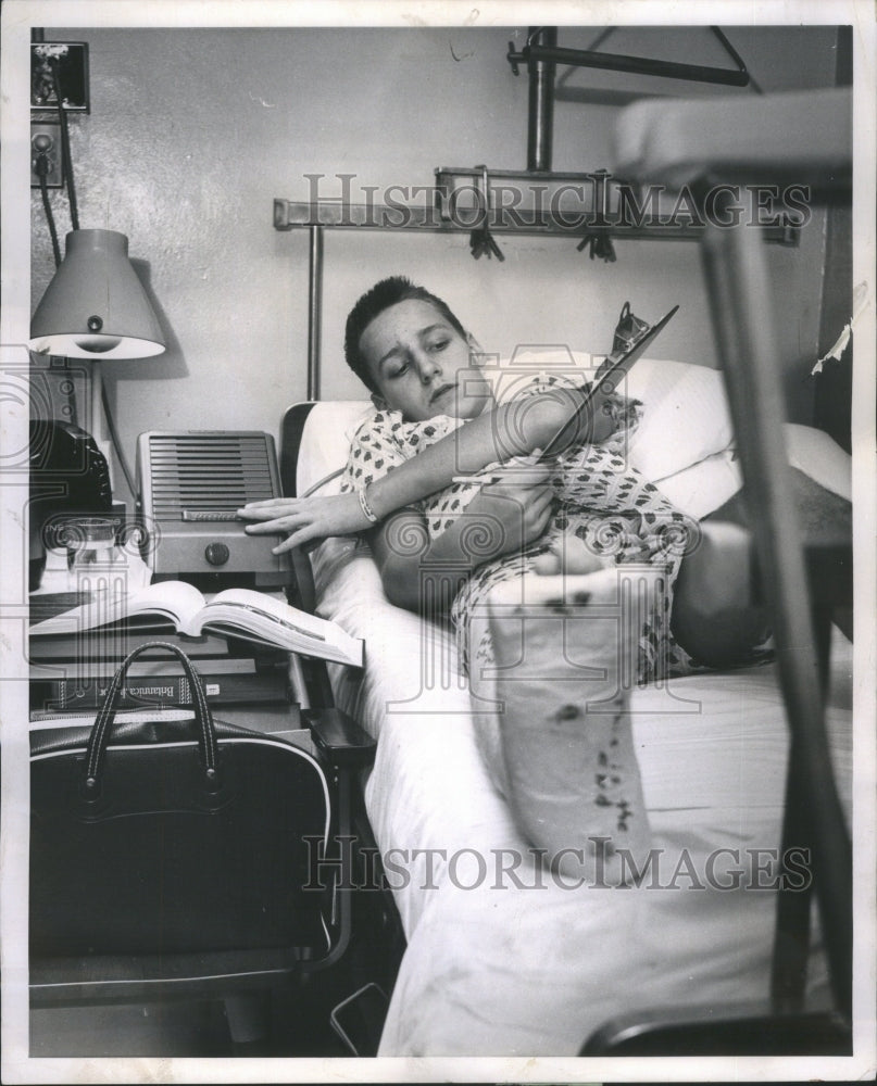 1962 Student Attends School From Hospital - Historic Images