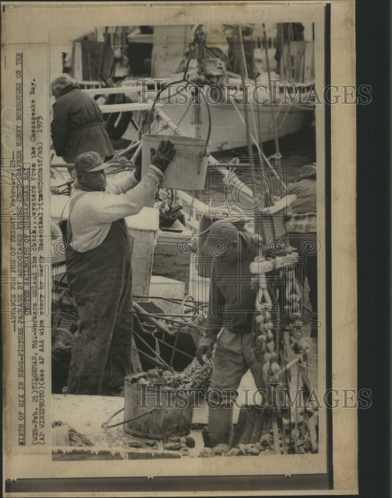 1973 Oyster Sailboat at Chesapeake Bay - Historic Images