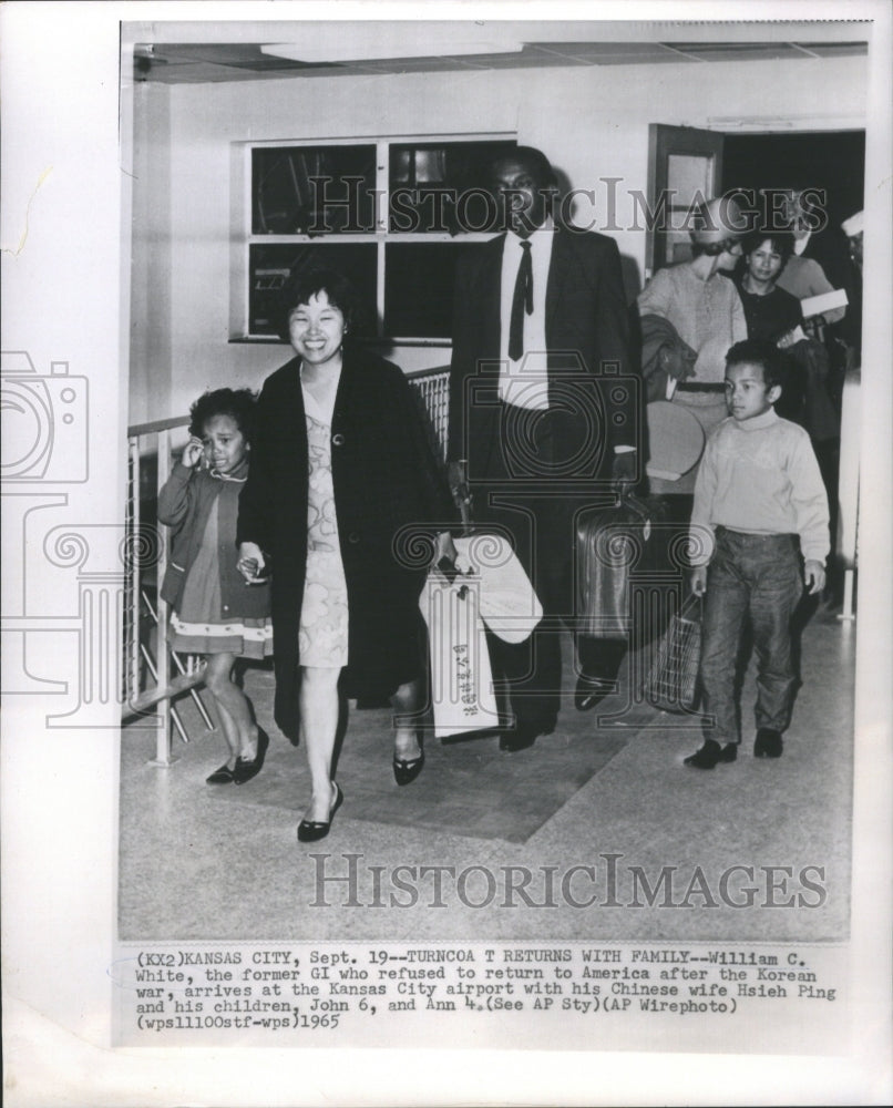 1965 Press Photo William C. White returns to Kansas - Historic Images