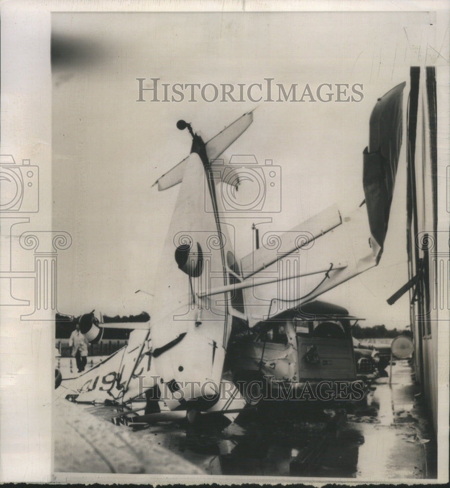 1963 Lakeland FL aircraft storm damage-Historic Images