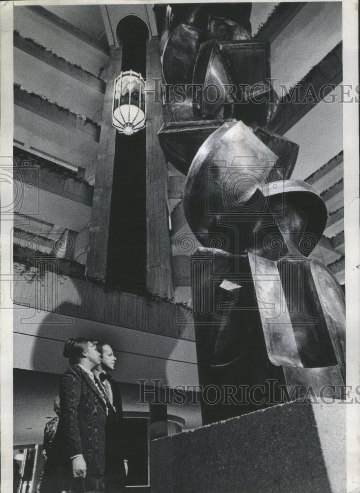 1972, LeRoy Pesch Sculpture Regency Hyatt - RRU13643 - Historic Images