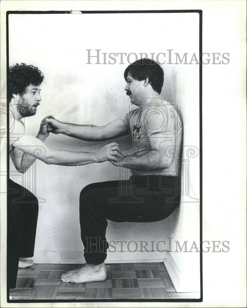 1983, Martial Arts Exercises Horse Jabs - RRU13691 - Historic Images