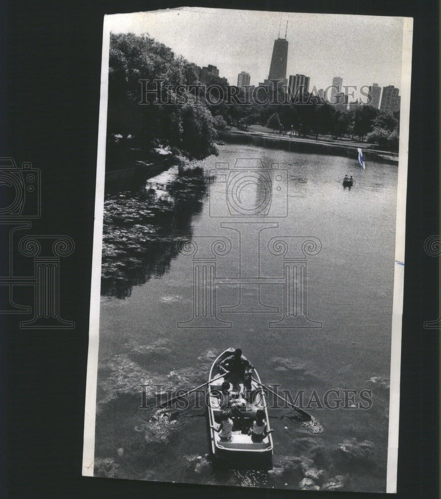 1974, Lincoln Park Lagoon Chicago Boats - RRU13783 - Historic Images