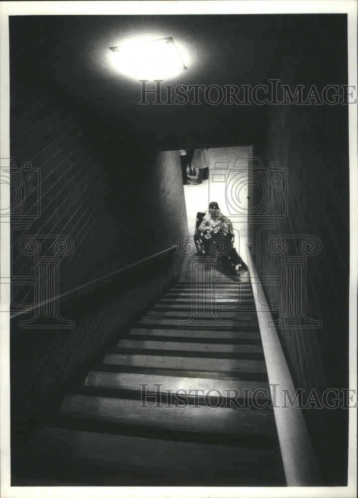 1980 Press Photo Ann Grandy Handicapped Student - RRU13873 - Historic Images