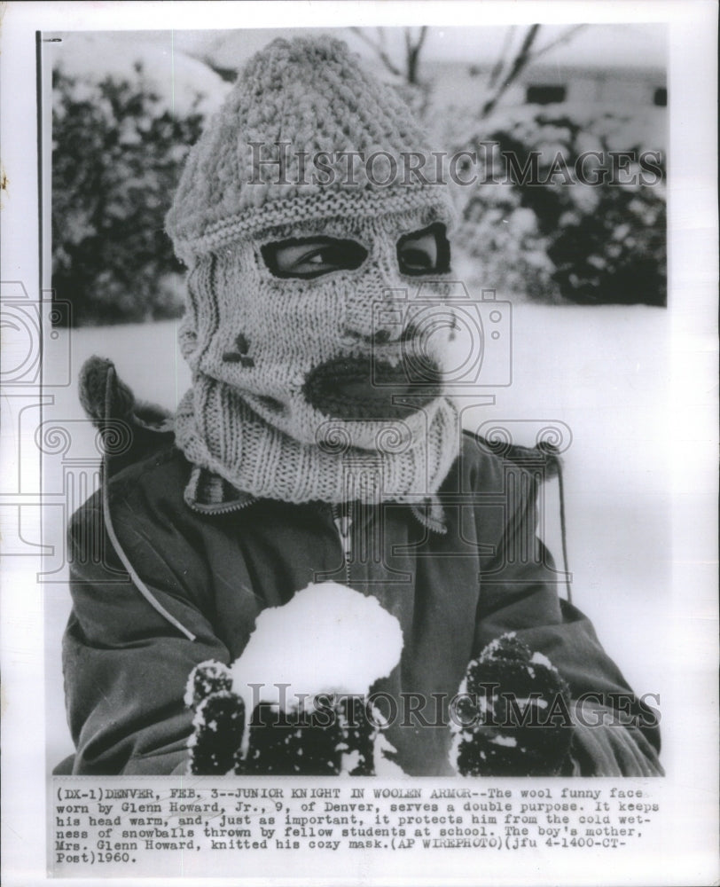 1960 Press Photo Snow Mask Clothing Hat Cap - RRU13945 - Historic Images