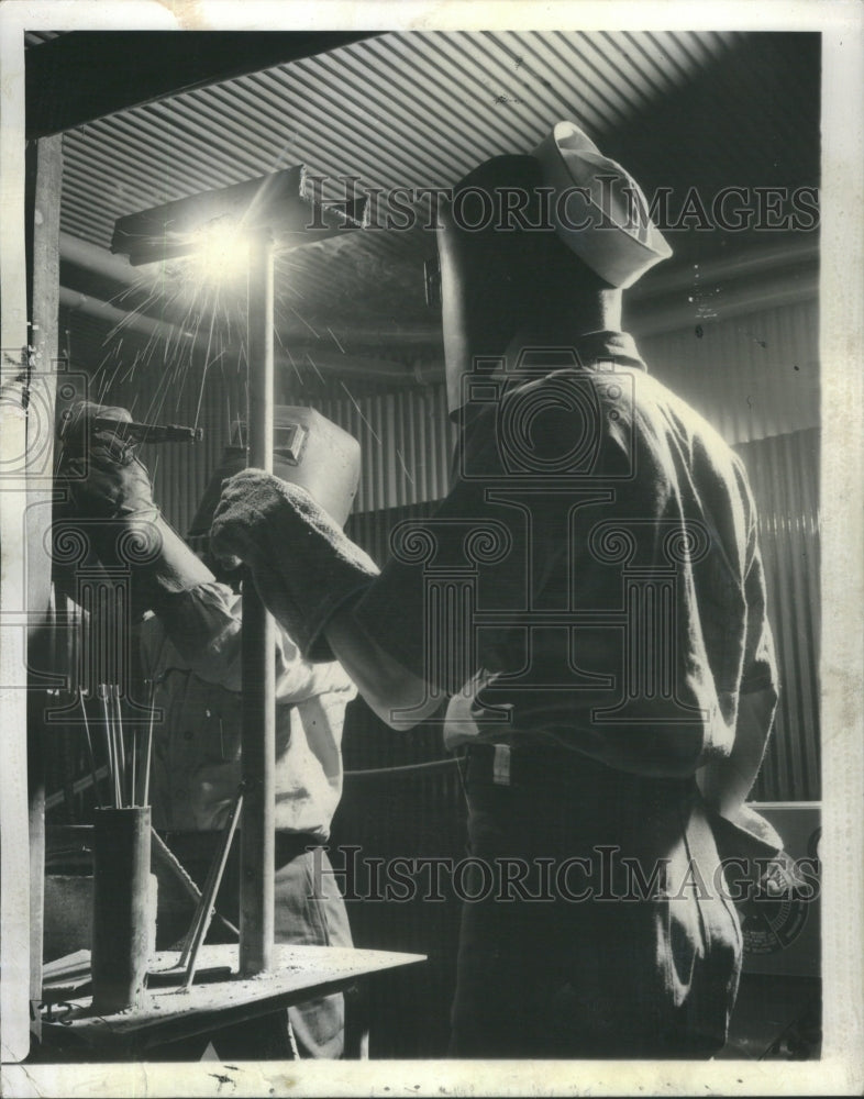 1942 Press Photo US Navy Training Construction Welding - RRU14033 - Historic Images