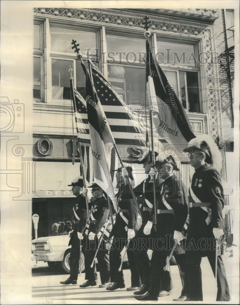 1963 Press Photo Evanston Knights Templar Masons - Historic Images