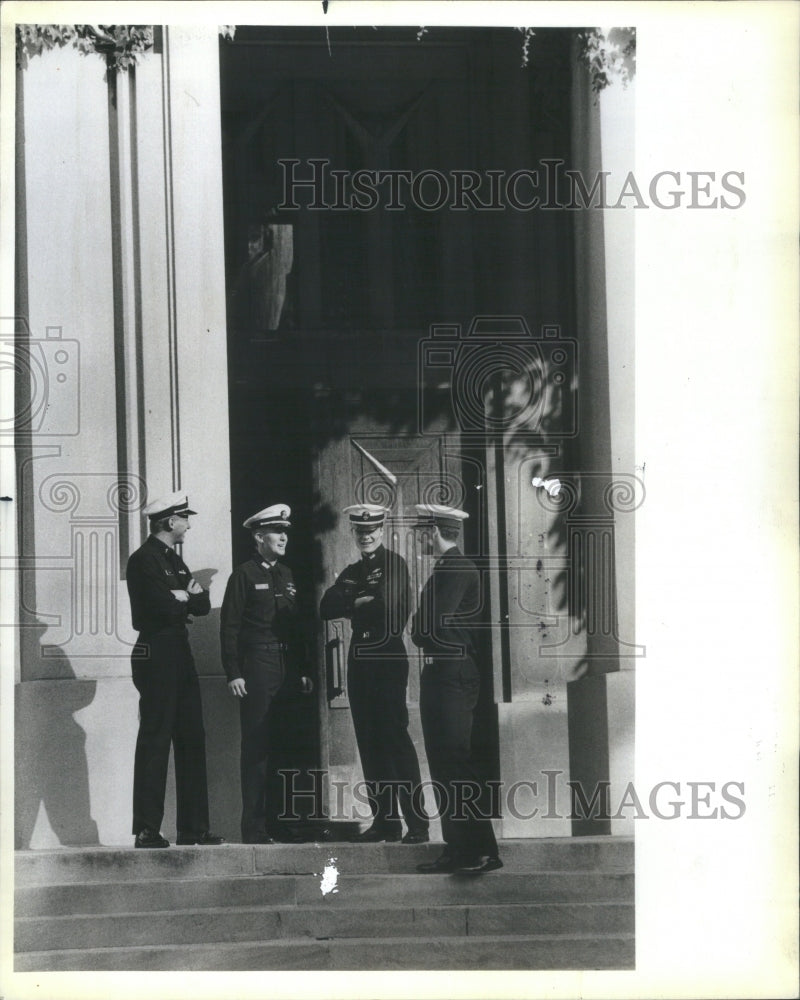 1983 Northwestern Univ ROTC Drills Break - Historic Images