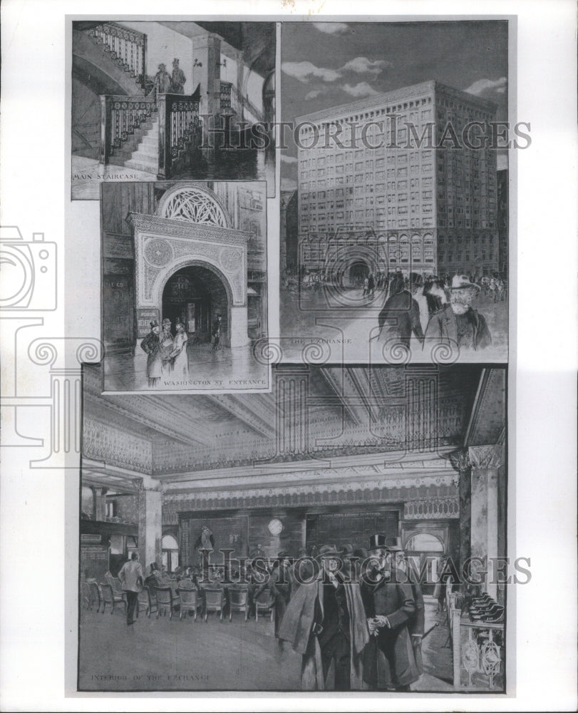 1974, Chicago Stock Exchange Drawings Harper - RRU15191 - Historic Images