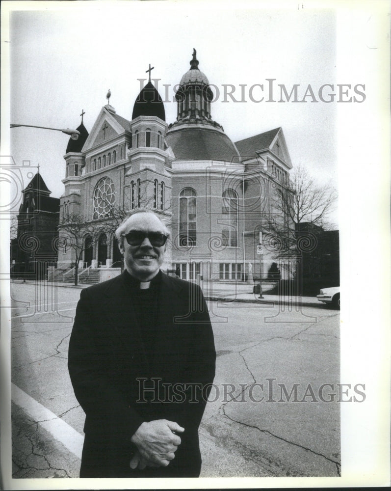 1984 George Lang Chicago Nattredame church - Historic Images