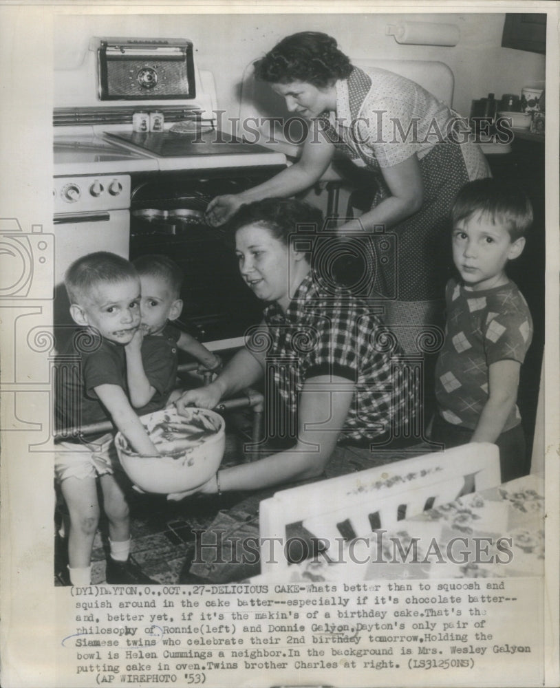 1953 Press Photo Delicious Cake - Historic Images