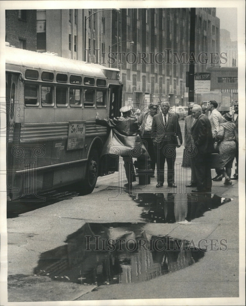 1964, Puddles Sidewalk Canal Randolph - RRU15991 - Historic Images