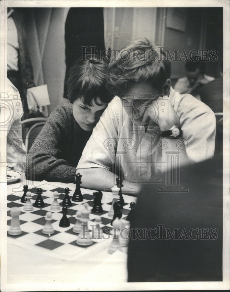 1963, Chess Tourney Moral Support John Judy - RRU16319 - Historic Images