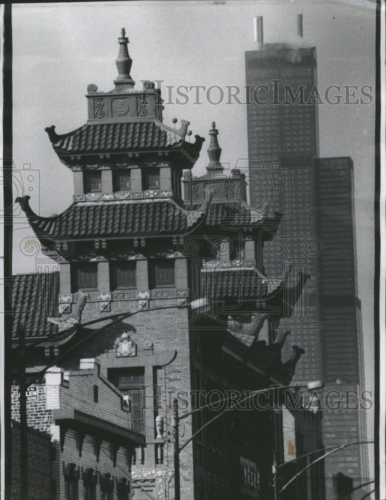 1974 Architectural Contrasts Chinatown Sear - Historic Images