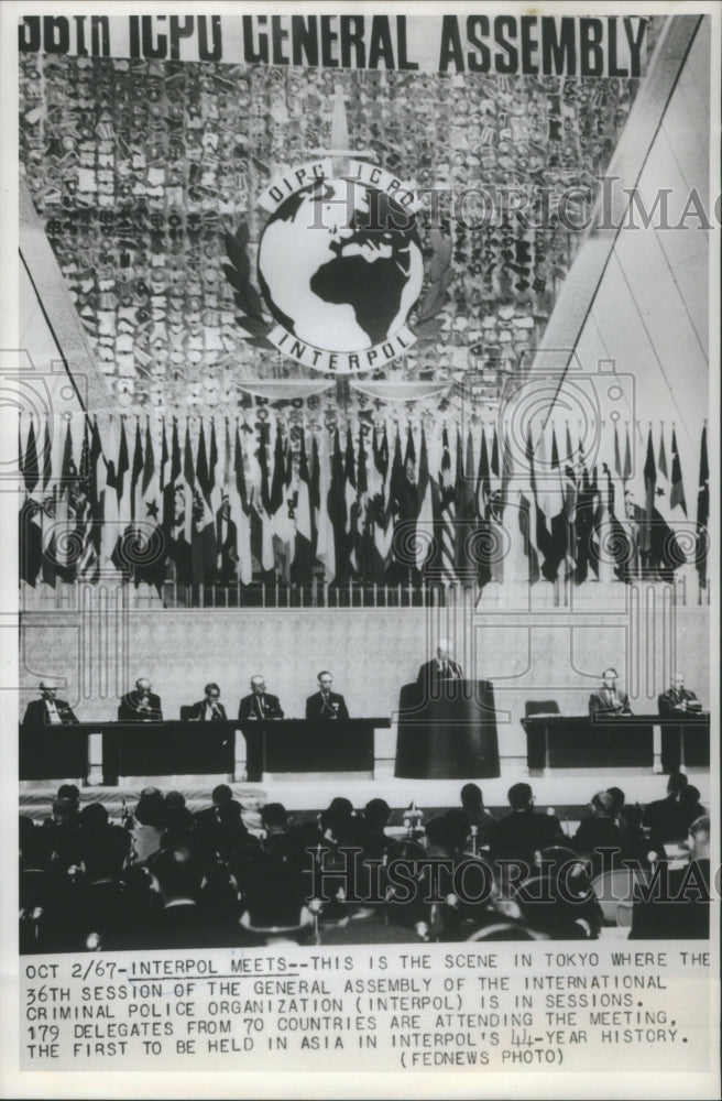 1967 Press Photo Interpol Meets Tokyo Crimianl Police - Historic Images